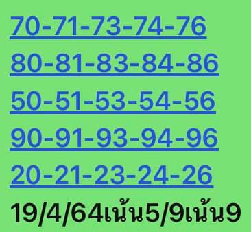 หวยหุ้น 19/4/64 ชุดที่ 5