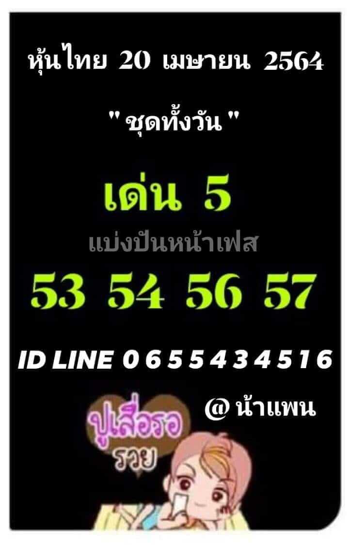 หวยหุ้น 20/4/64 ชุดที่ 7