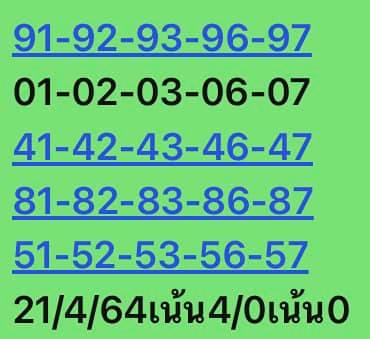 หวยหุ้น 21/4/64 ชุดที่ 8