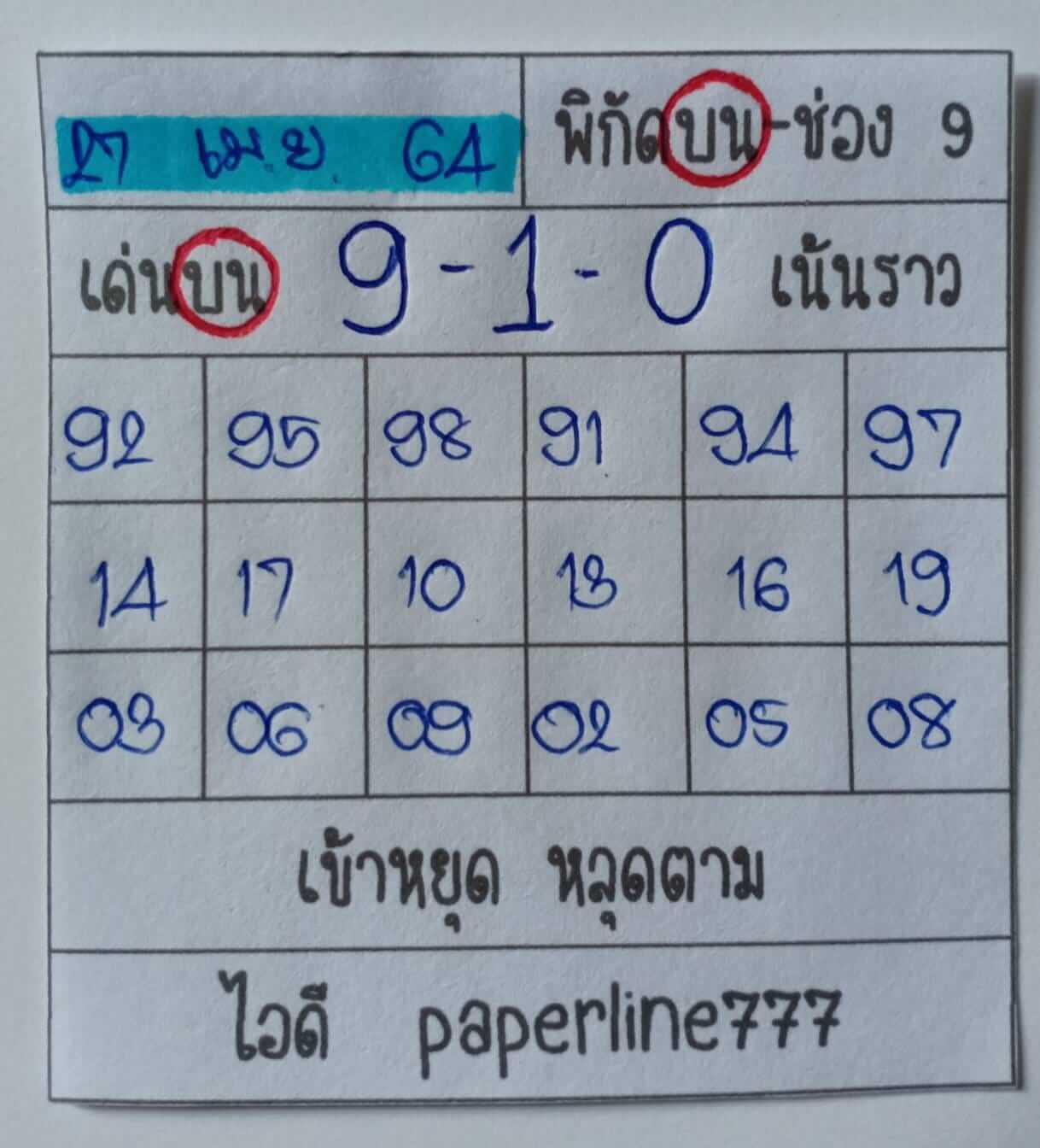 หวยหุ้น 27/4/64 ชุดที่ 5