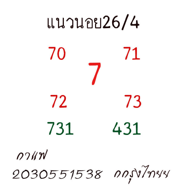 หวยฮานอย 26/4/64 ชุดที่ 4