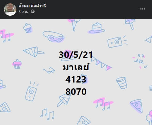 หวยมาเลย์ 30/5/64 ชุดที่ 7