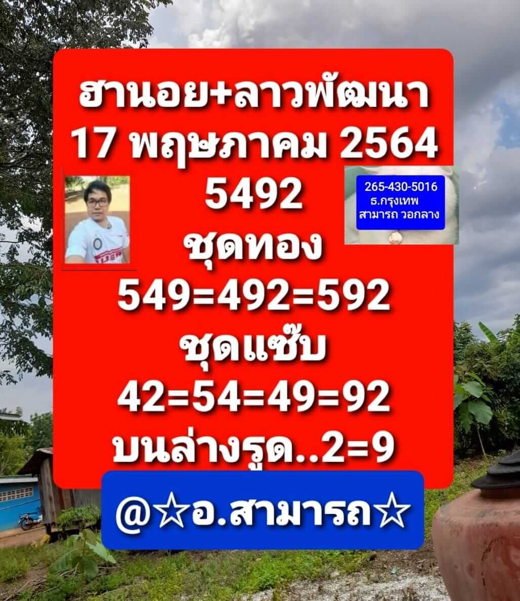 หวยลาว 17/5/64 ชุดที่ 10