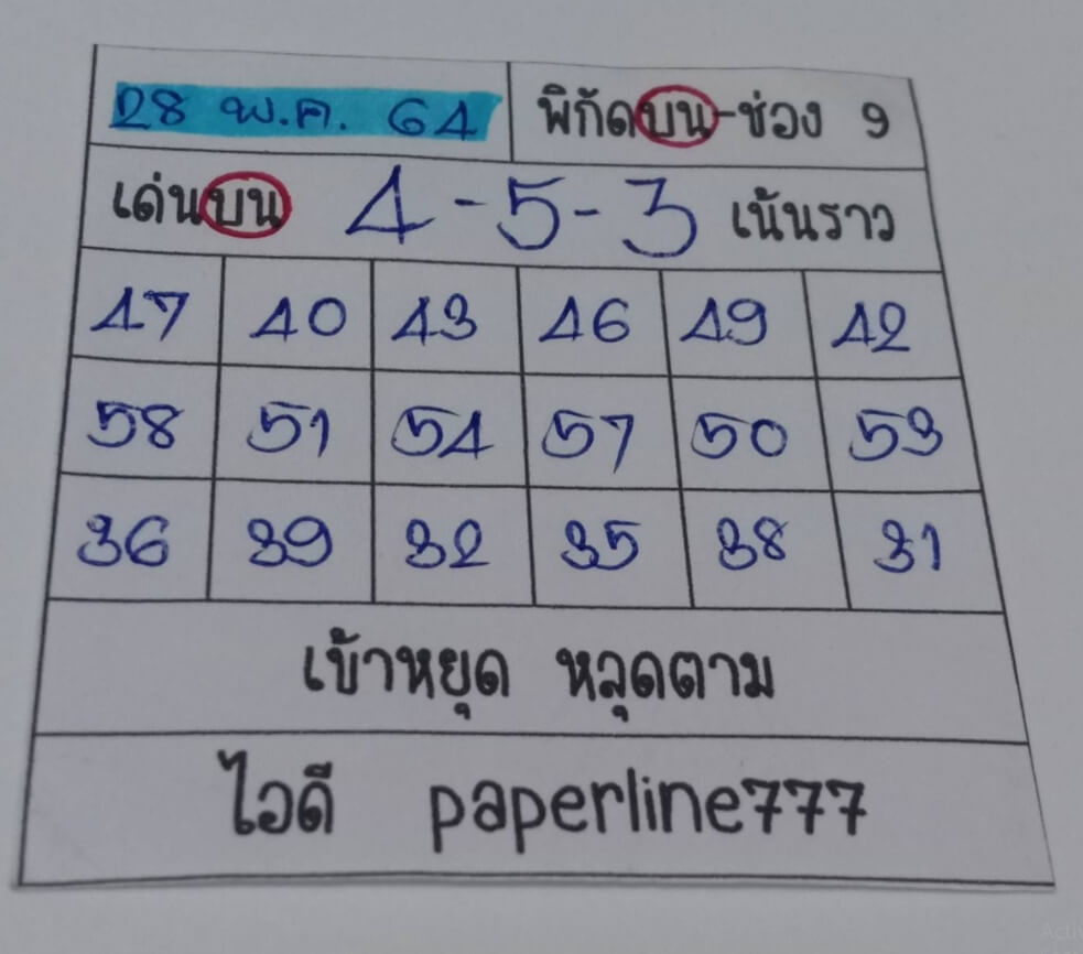 หวยหุ้น 28/5/64 ชุดที่ 4