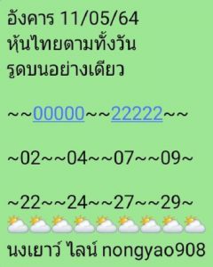 หวยหุ้น 11/5/64 ชุดที่ 6