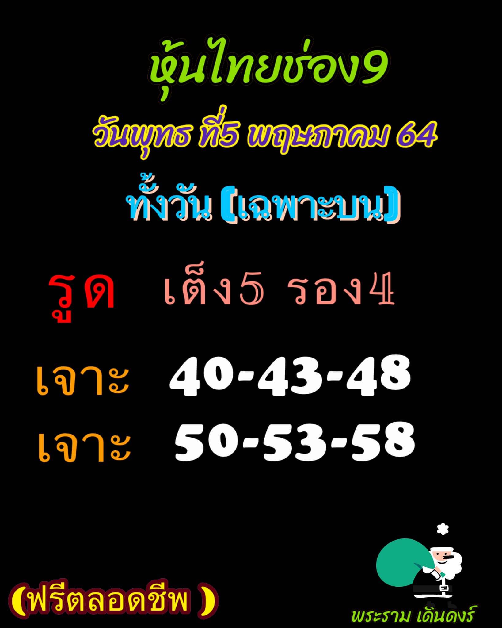 หวยหุ้น 5/5/64 ชุดที่ 1