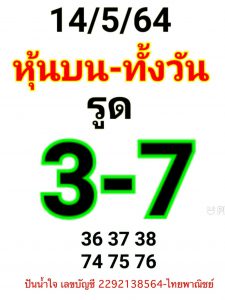 หวยหุ้น 14/5/64 ชุดที่ 7