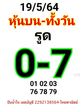 หวยหุ้น 19/5/64 ชุดที่ 4