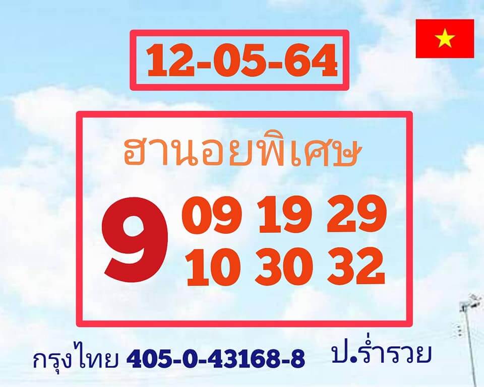 หวยฮานอย 12/5/64 ชุดที่ 3