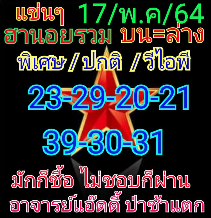 หวยฮานอย 17/5/64 ชุดที่ 8