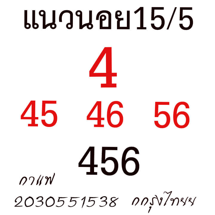 หวยฮานอย 15/5/64 ชุดที่ 6