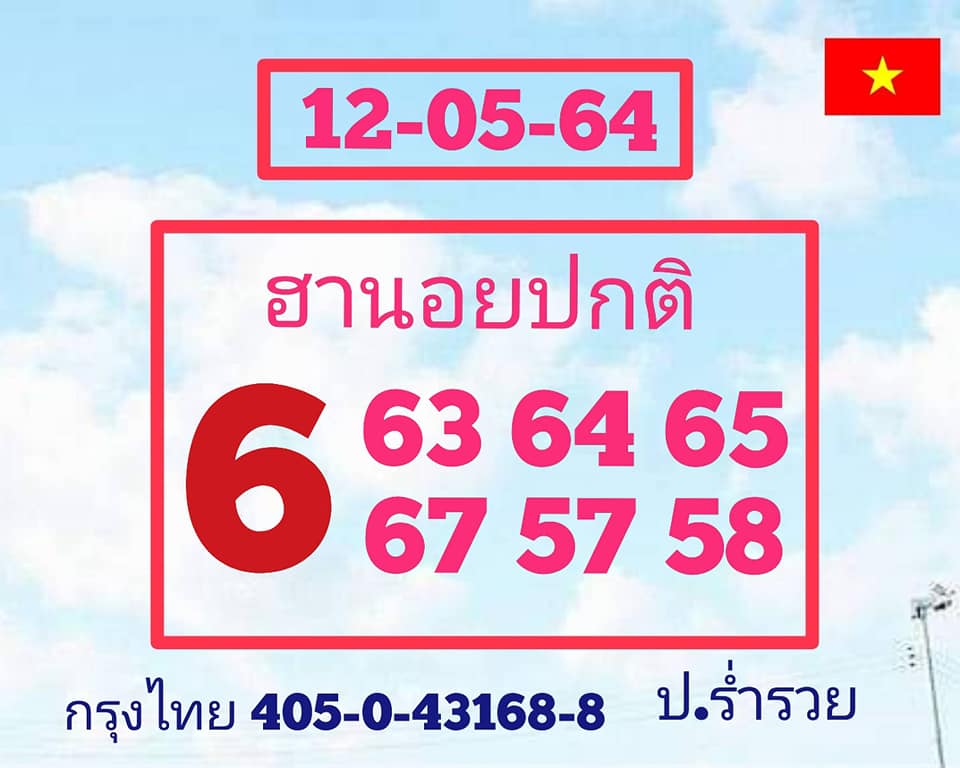 หวยฮานอย 12/5/64 ชุดที่ 4