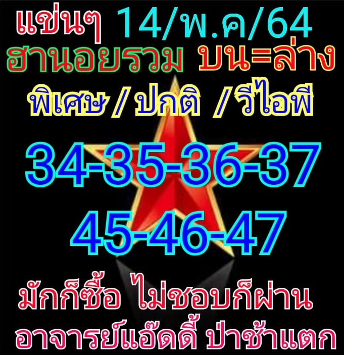 หวยฮานอย 14/5/64 ชุดที่ 3