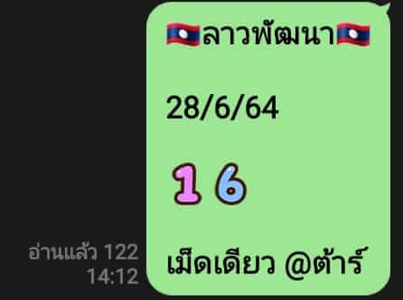 หวยลาว 28/6/64 ชุดที่ 9