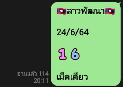 หวยลาว 24/6/64 ชุดที่ 7