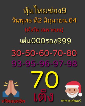 หวยหุ้น 2/6/64 ชุดที่ 5