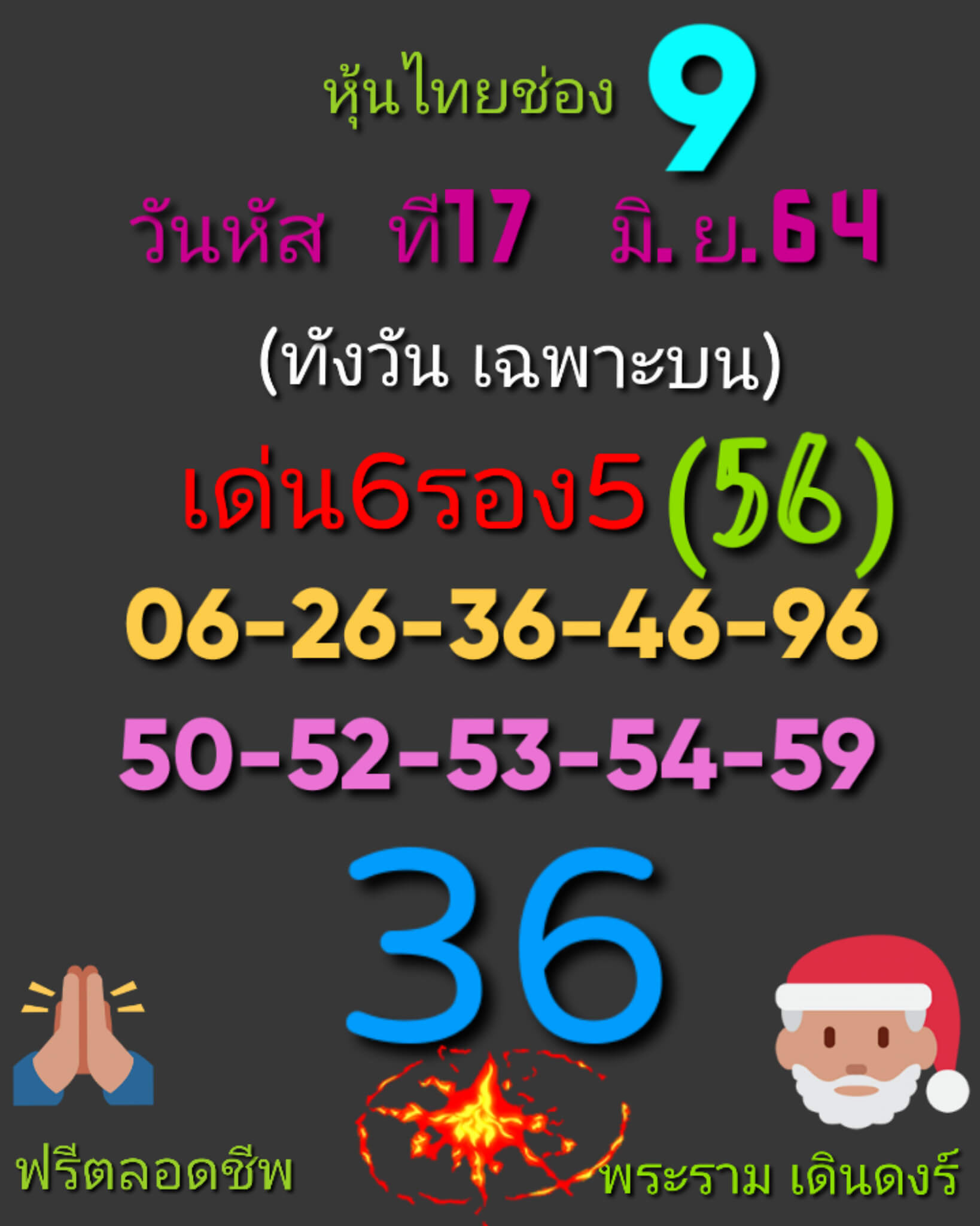 หวยหุ้น 17/6/64 ชุดที่ 8