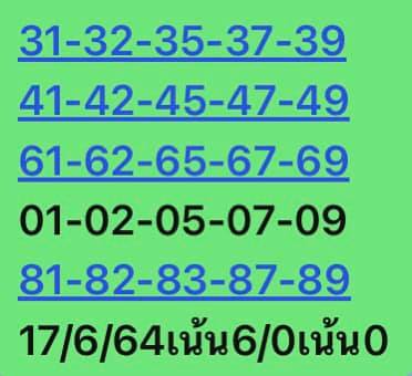 หวยหุ้น 17/6/64 ชุดที่ 9