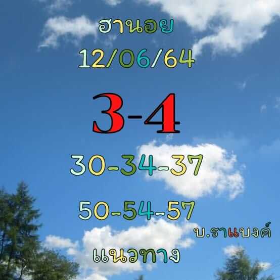 หวยฮานอย 12/6/64 ชุดที่ 8