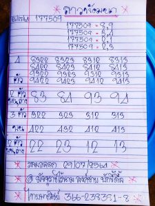 หวยลาว 29/7/64 ชุดที่ 1