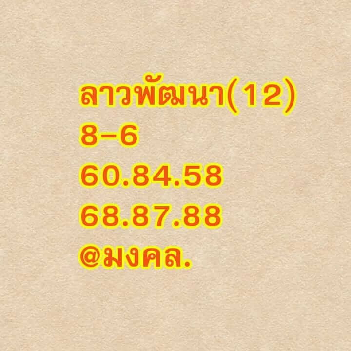 หวยลาว 12/7/64 ชุดที่ 2