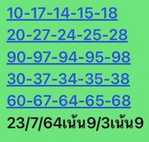 หวยหุ้น 23/7/64 ชุดที่ 10