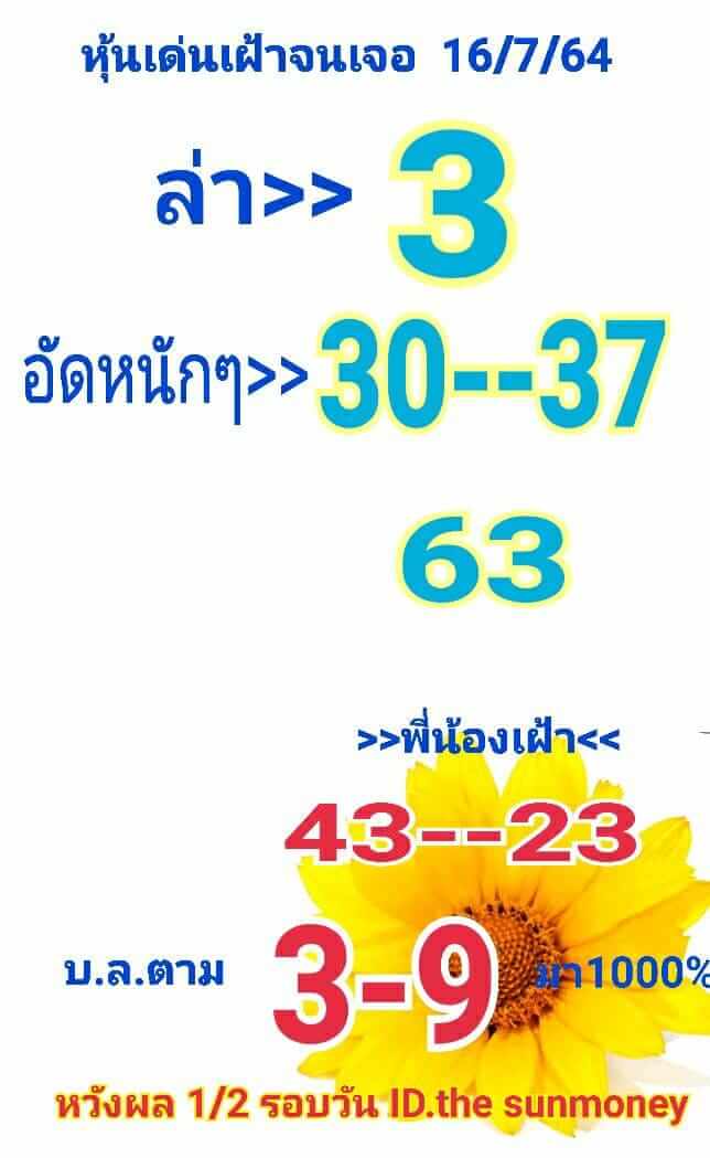 หวยหุ้น 16/7/64 ชุดที่ 5