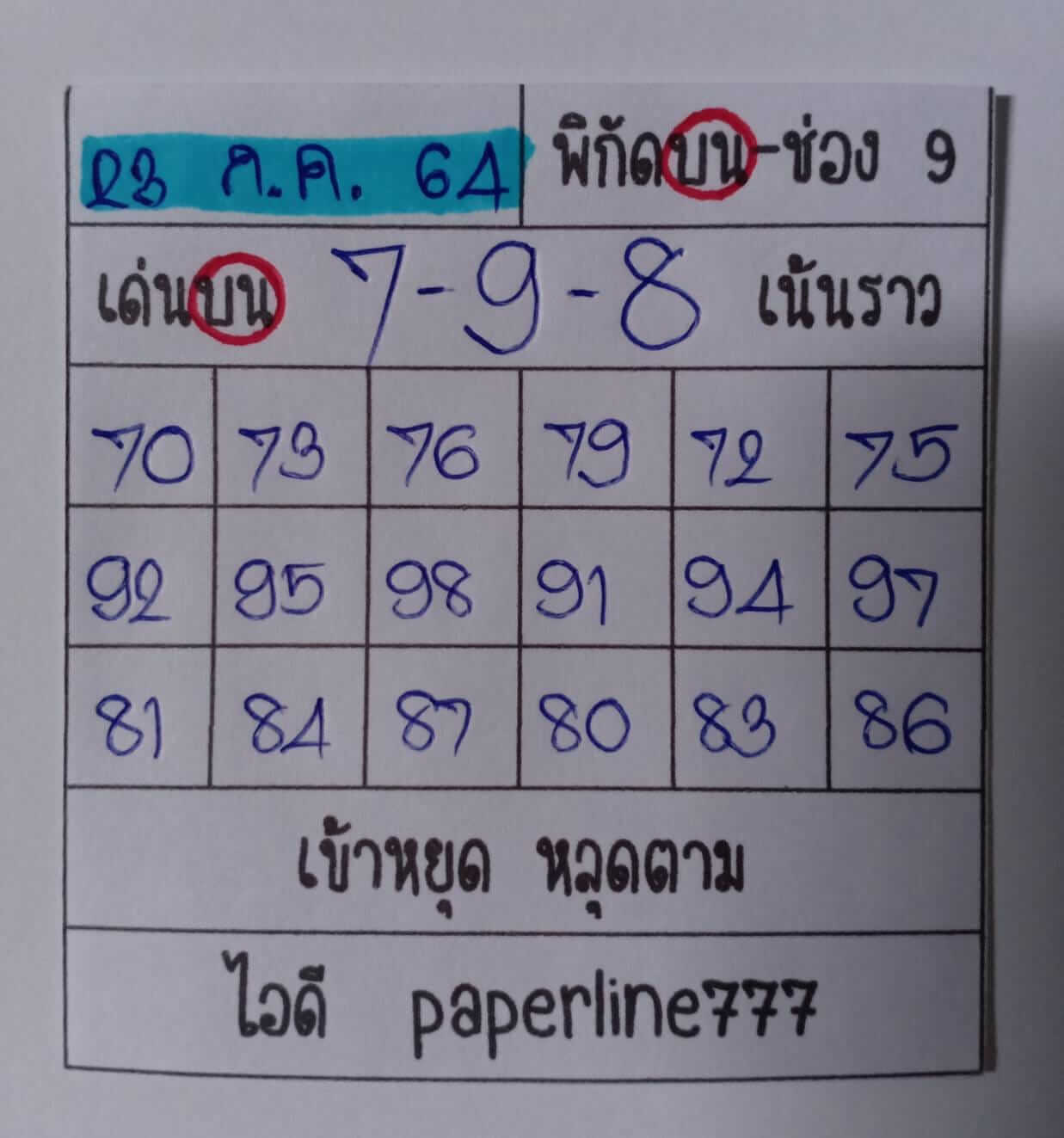 หวยหุ้น 23/7/64 ชุดที่ 5