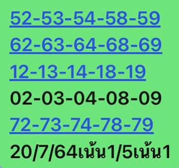 หวยหุ้น 20/7/64 ชุดที่ 6