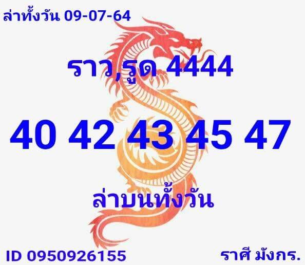 หวยหุ้น 9/7/64 ชุดที่ 6