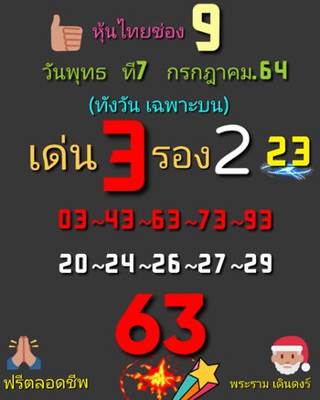 หวยหุ้น 7/7/64 ชุดที่ 8