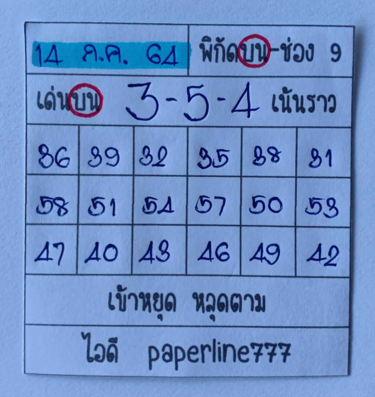 หวยหุ้น 14/7/64 ชุดที่ 7