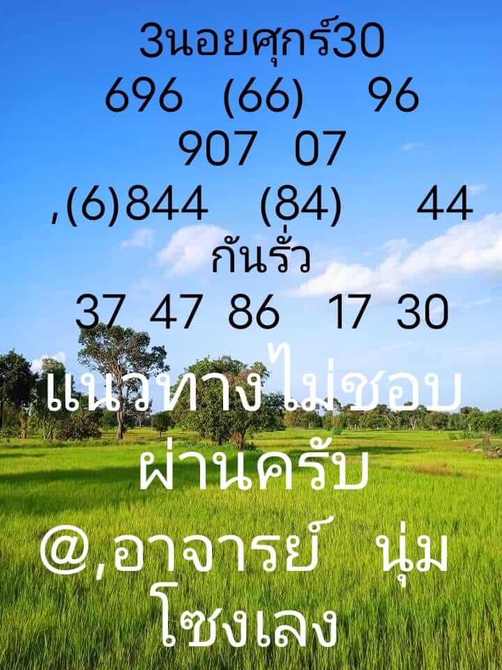 หวยฮานอย 30/7/64 ชุดที่ 2