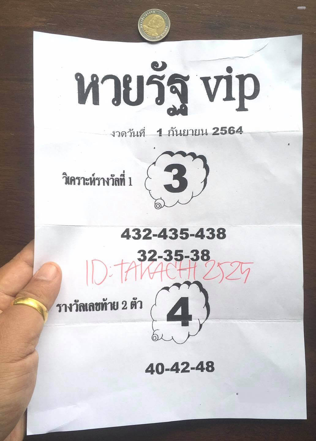 หวยรัฐ VIP 1/9/64