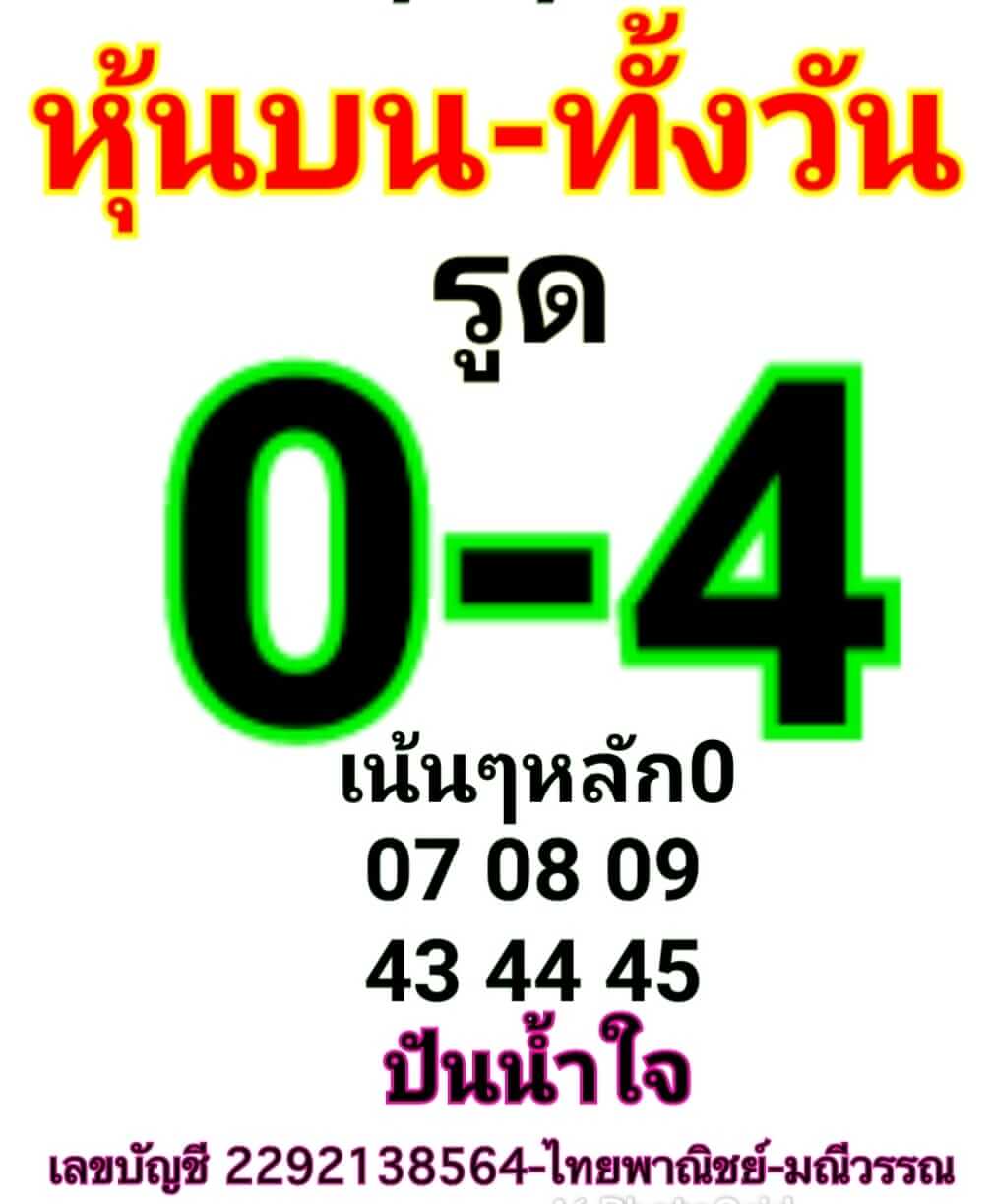 หวยหุ้น 9/8/64 ชุดที่ 1