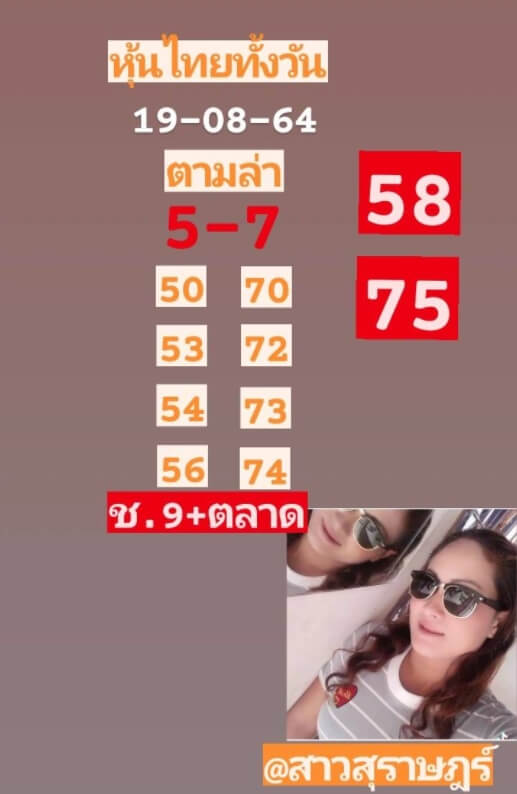 หวยหุ้น 19/8/64 ชุดที่ 10