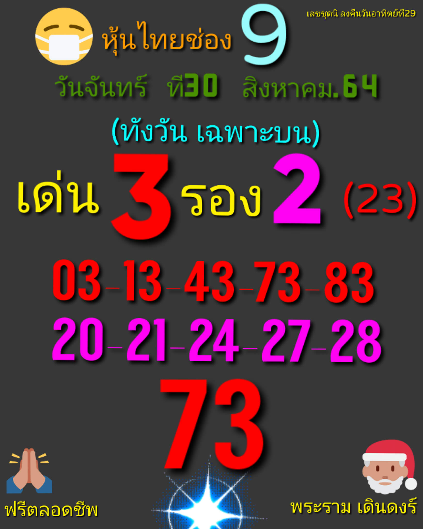 หวยหุ้น 30/8/64 ชุดที่ 10