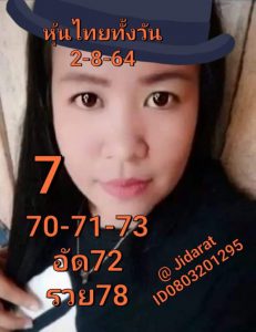 หวยหุ้น 2/8/64 ชุดที่ 3
