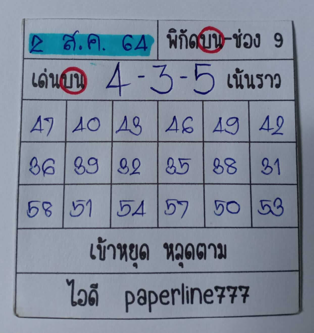 หวยหุ้น 2/8/64 ชุดที่ 4