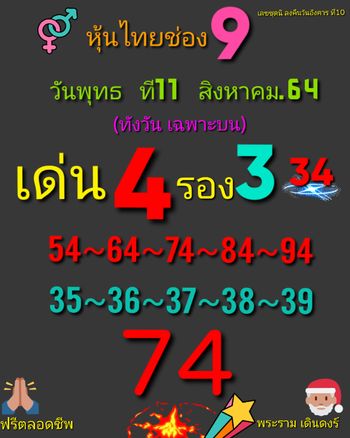 หวยหุ้น 11/8/64 ชุดที่ 5