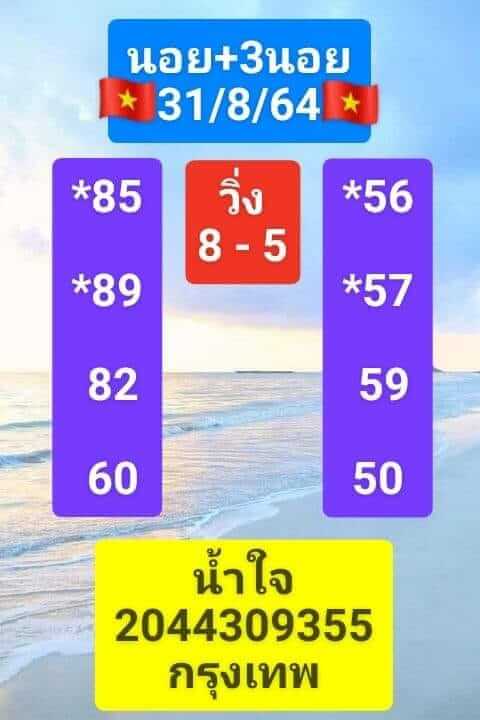 หวยฮานอย 31/8/64 ชุดที่ 9