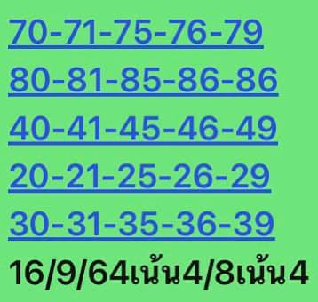หวยหุ้น 16/9/64 ชุดที่ 10