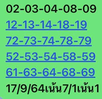 หวยหุ้น 17/9/64 ชุดที่ 10