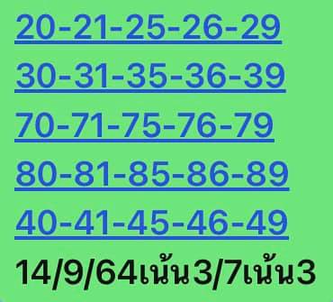 หวยหุ้น 14/9/64 ชุดที่ 1