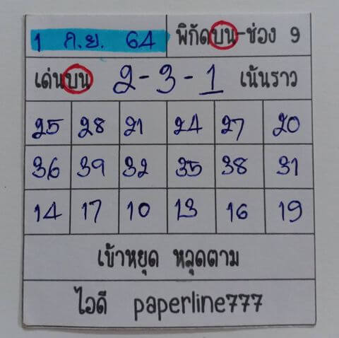 หวยหุ้น 1/9/64 ชุดที่ 10
