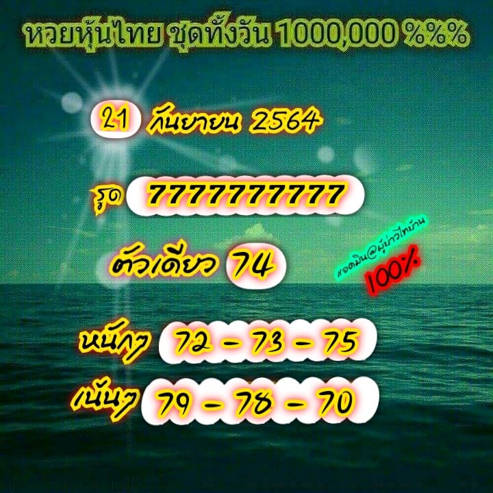 หวยหุ้น 21/9/64 ชุดที่ 4