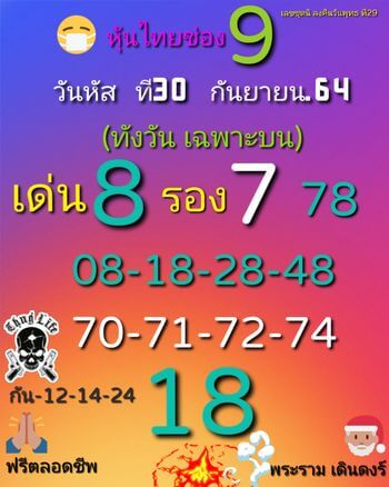 หวยหุ้น 30/9/64 ชุดที่ 5