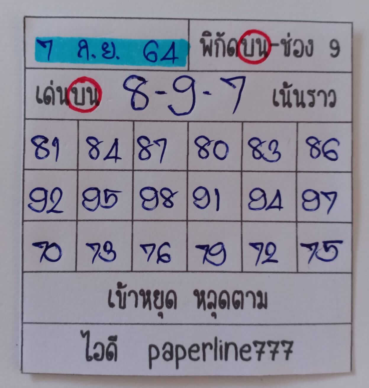 หวยหุ้น 7/9/64 ชุดที่ 4