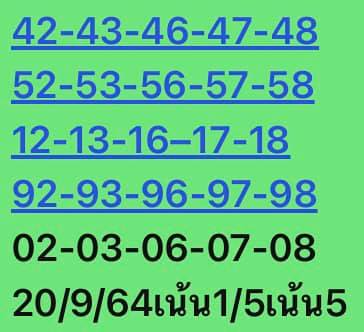 หวยหุ้น 20/9/64 ชุดที่ 4