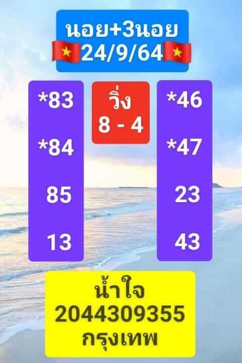 หวยฮานอย 24/9/64 ชุดที่ 8